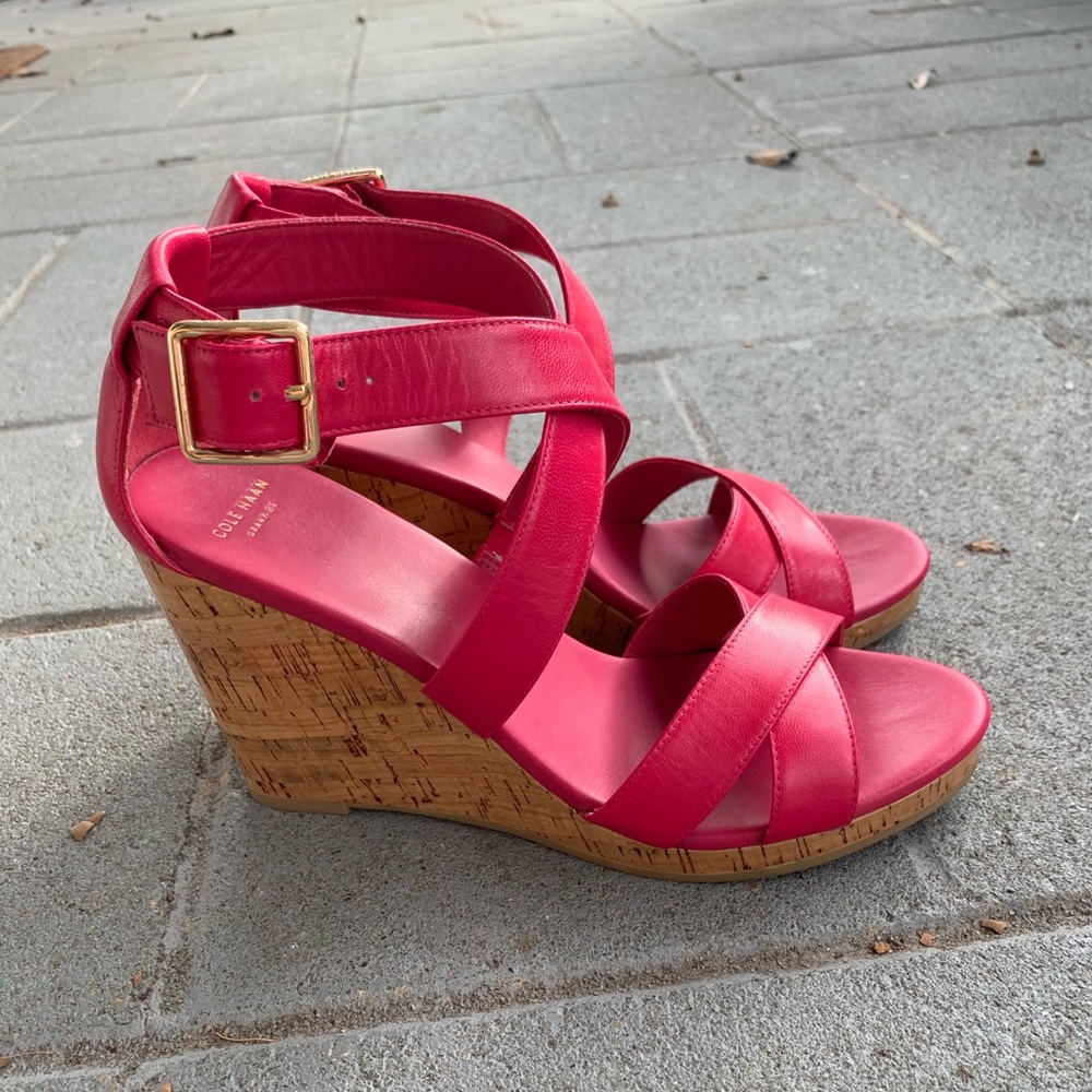 Cole Hana Pink Wedges